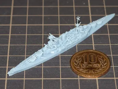HMS HOOD for micro scale printing 3D print model