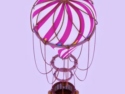 AIR BALLOON Low-poly 3D model 3