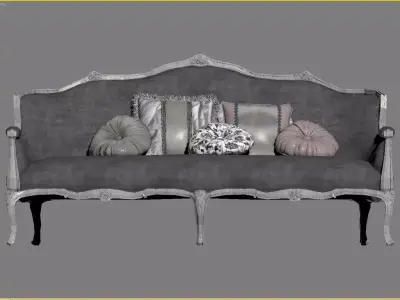 Modern Sofa with Pillow  3D model
