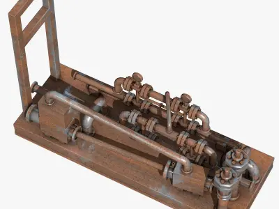 Rusty Metal Industrial Equipment 3D model