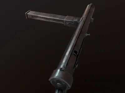 STEN Mk2 ww2 british smg pbr Low-poly 3D model