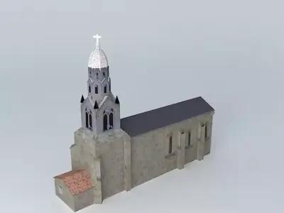Church Bertric Burée Free 3D model