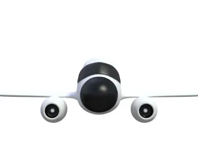Cartoon airplane 3D model buy