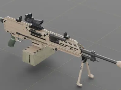 SIG SAUER MG-338 Low-poly 3D model