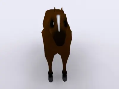 Low-poly Horse Free low-poly 3D model