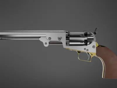 Colt 1851 Navy Revolver 3d Model  Free 3D model
