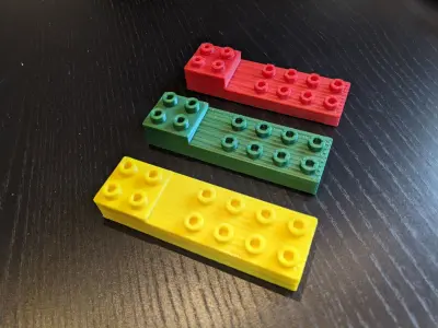 LEGO Duplo compatible spiral elevation train track 3D print model