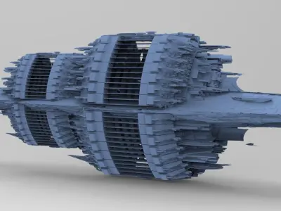 Art Deco Sci-Fi Temples 6  3D model