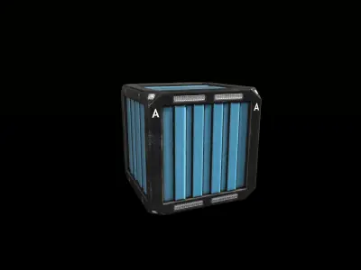 PBR Sci-fi Box  Low-poly 3D model