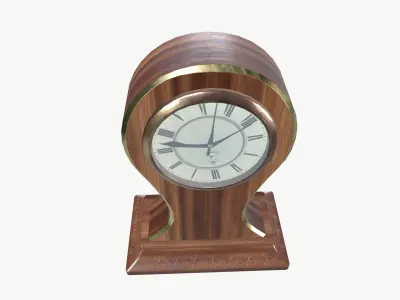Desk Clock Low-poly 3D model