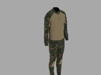 Military Uniform Low-poly 3D model