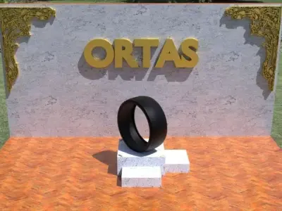 ORTAS TIRE NO 25 GAME READY Low-poly 3D model