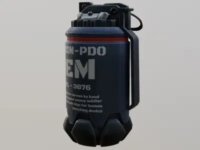 Thermal Grenade Low-poly 3D model