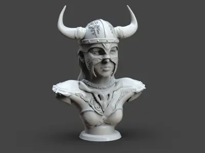 Viking Woman Bust 3D print model