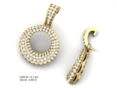 Women Diamond Earring 3D print model