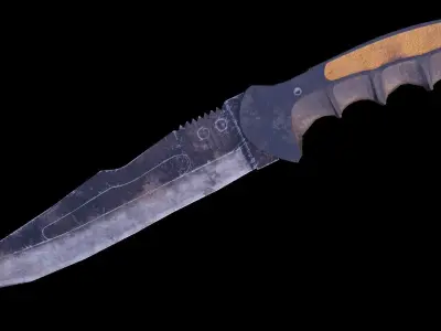 Knife Low Poly Low-poly 3D model purchase