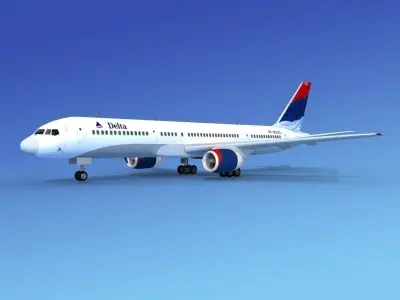Boeing 757-200 Delta 2 3D model