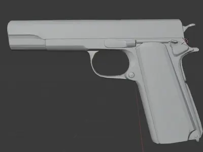 1911A1 pistol Low-poly 3D model