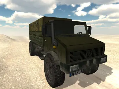 Army Cargo Military Truck  Lowpoly unity Low-poly 3D model