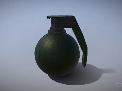 Hand Grenade 3D model 2