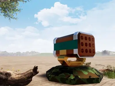Turret camouflaged device Free low-poly 3D model