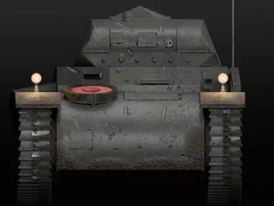 Panzer II Low-poly 3D model