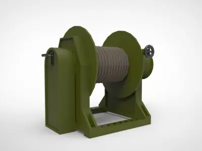 mooring winch ship 3D model