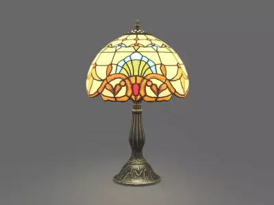Lowpoly Nouveau Lamp Low-poly 3D model