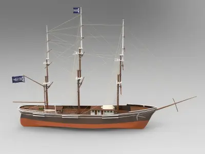 Tall Ship 2 3D model