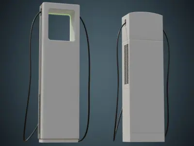 Electric Car Charger 1A Low-poly 3D model