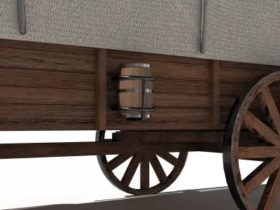 Western Wagon 2 3D model