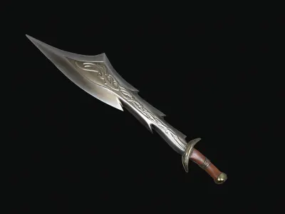 Fantasy sword Low-poly 3D model buy