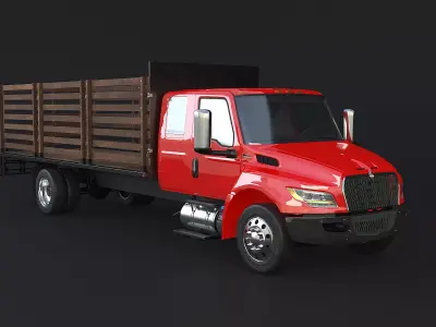 International MV 2023 Extended Cab Flatbed 3D model