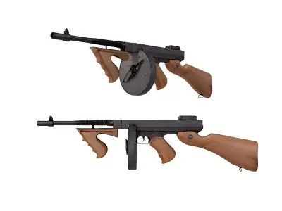 Thompson submachine gun 3D model
