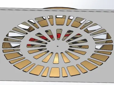 cooling and heating ceiling diffuser Free 3D model