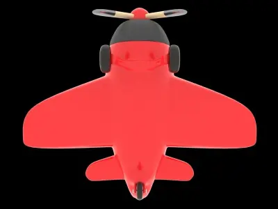 Stylized Cartooney Toy Airplane 3D model