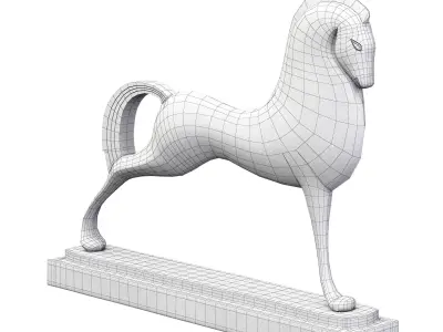 Antique Horse sculpture 3D model