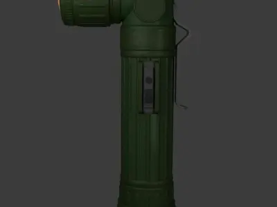 Army Flashlight Low-poly 3D model