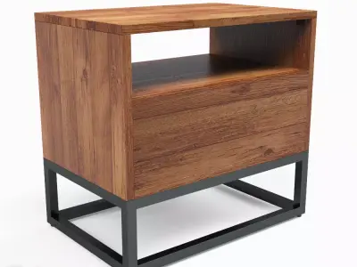 Logan Industrial Nighstand by West Elm 3D model