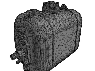 Worn Industrial Fuel Tank Asset Low-poly 3D model