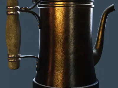 Wireless Vintage Teapot 3D model