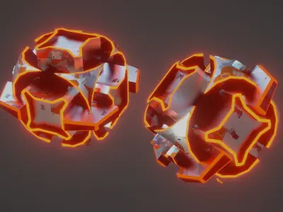 Sci-Fi prop Low-poly 3D model get