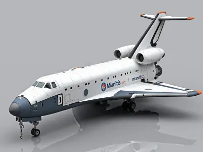 Space Shuttle Atlantis Low-poly 3D model