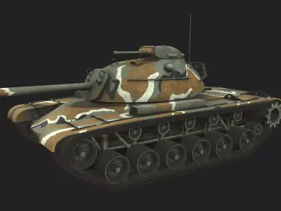 Tank M48A3 Low-poly 3D model