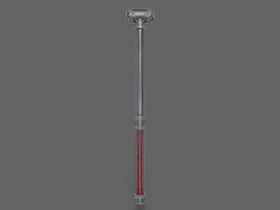 PBR Pipe Weapon V2c Low-poly 3D model