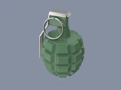Green Hand Grenade 3D model