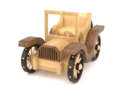 Wooden toy car 35 3D model