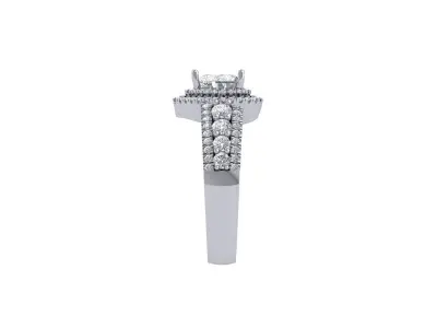 Heart Art Deco Ring 3D print model shop
