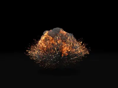Super Realistic Explosion 9 - vdb animated 3D model