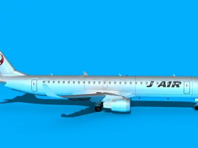 Embraer Emb-190 Japan Air Lines 3D model